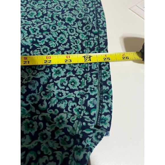 Lands End Green and Blue Long Sleeve Mock Neck Top- Womens Size Large-EUC - Picture 5 of 7